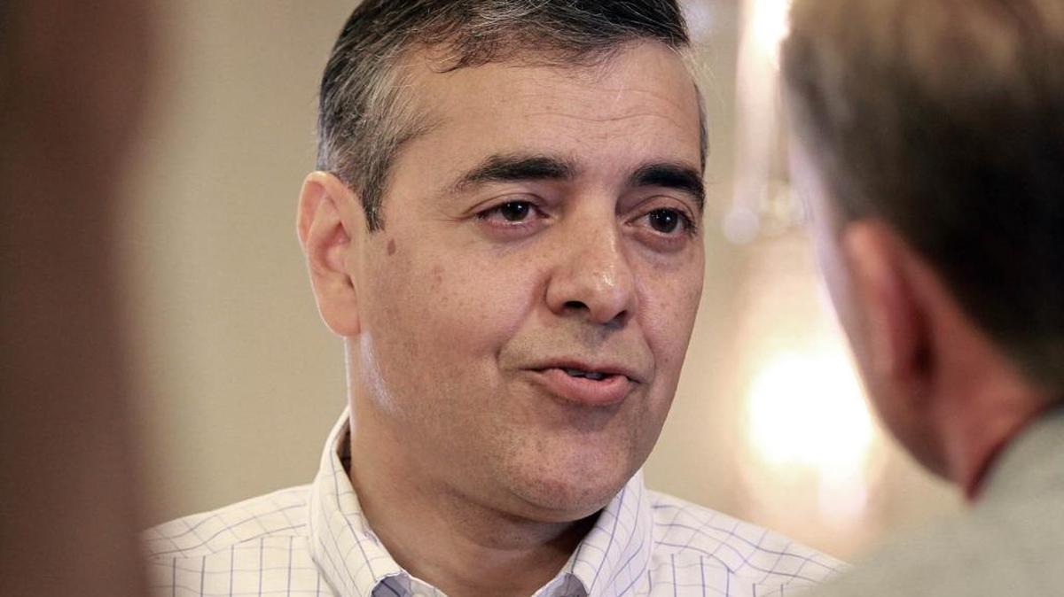 David Rivera, then serving in the U.S. House of Representatives, spoke to reporters in 2012 after being slapped with a slew of Florida ethics violations.