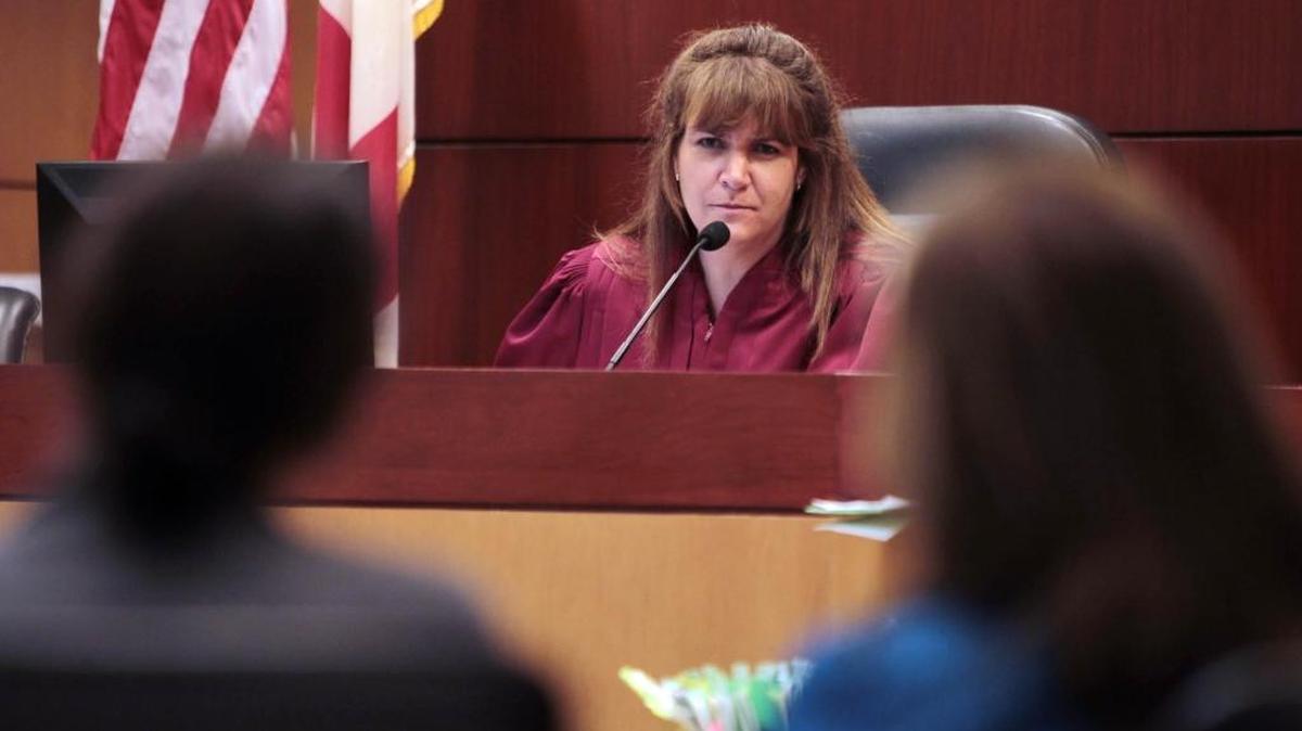 Miami-Dade County Judge Jacqueline Schwartz, pictured here in her Hialeah courtroom in 2013.