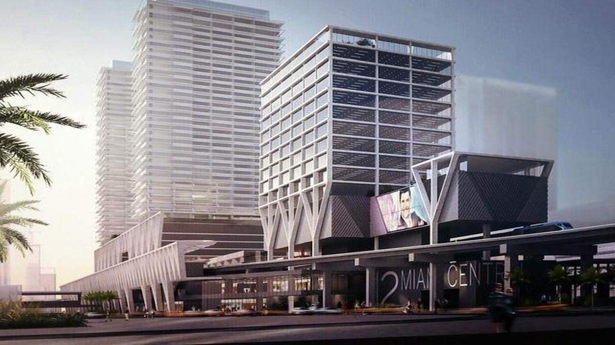 
Rendering of the Miami Central Station, for the All Aboard Florida Miami-Orlando passenger express train, under construction at present time, on Thursday, Feb. 19, 2015.
