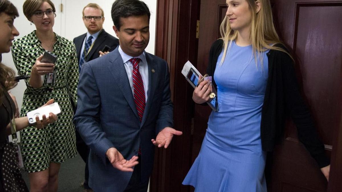 Miami Republican Rep. Carlos Curbelo was followed by reporters on Capitol Hill earlier this month.