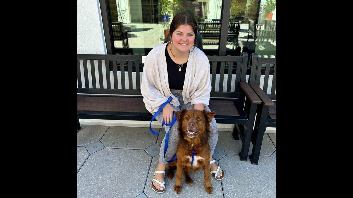 A woman reunited with a Florida dog — and gave her a new home.