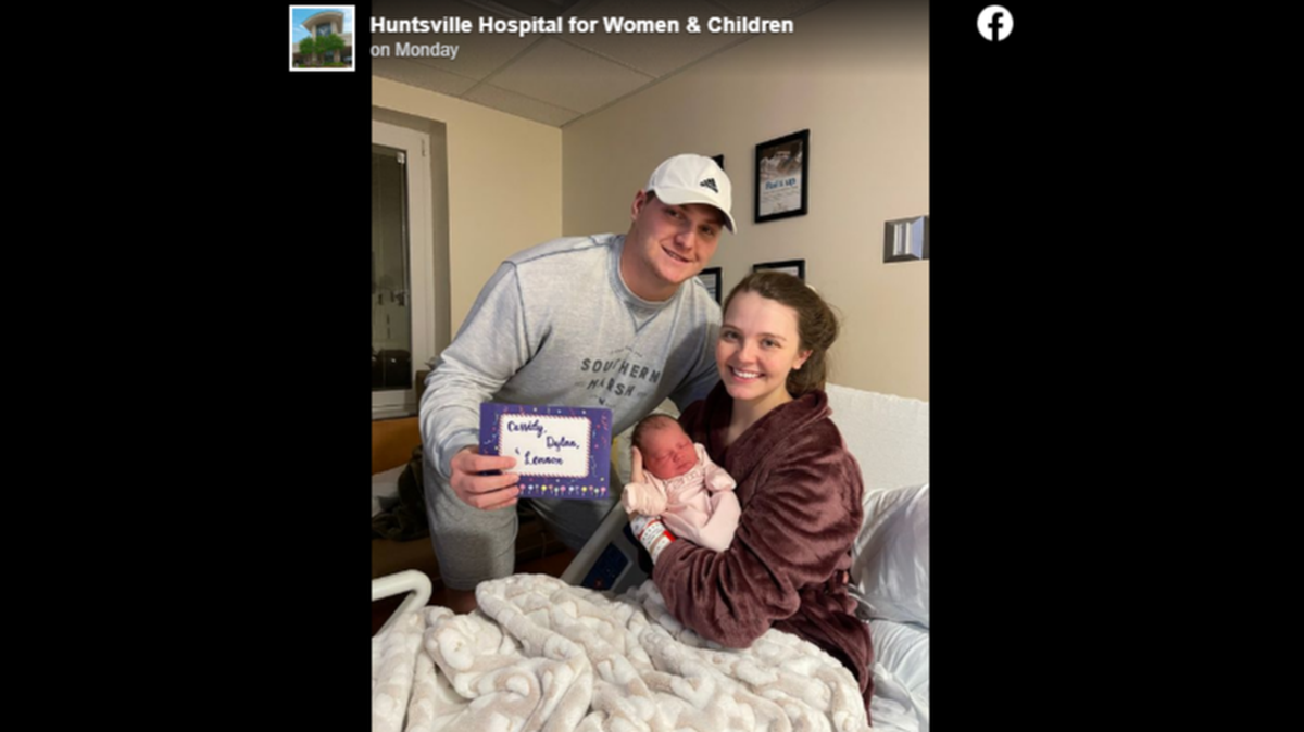 Two new parents share a birthday with their baby daughter, an Alabama hospital said.
