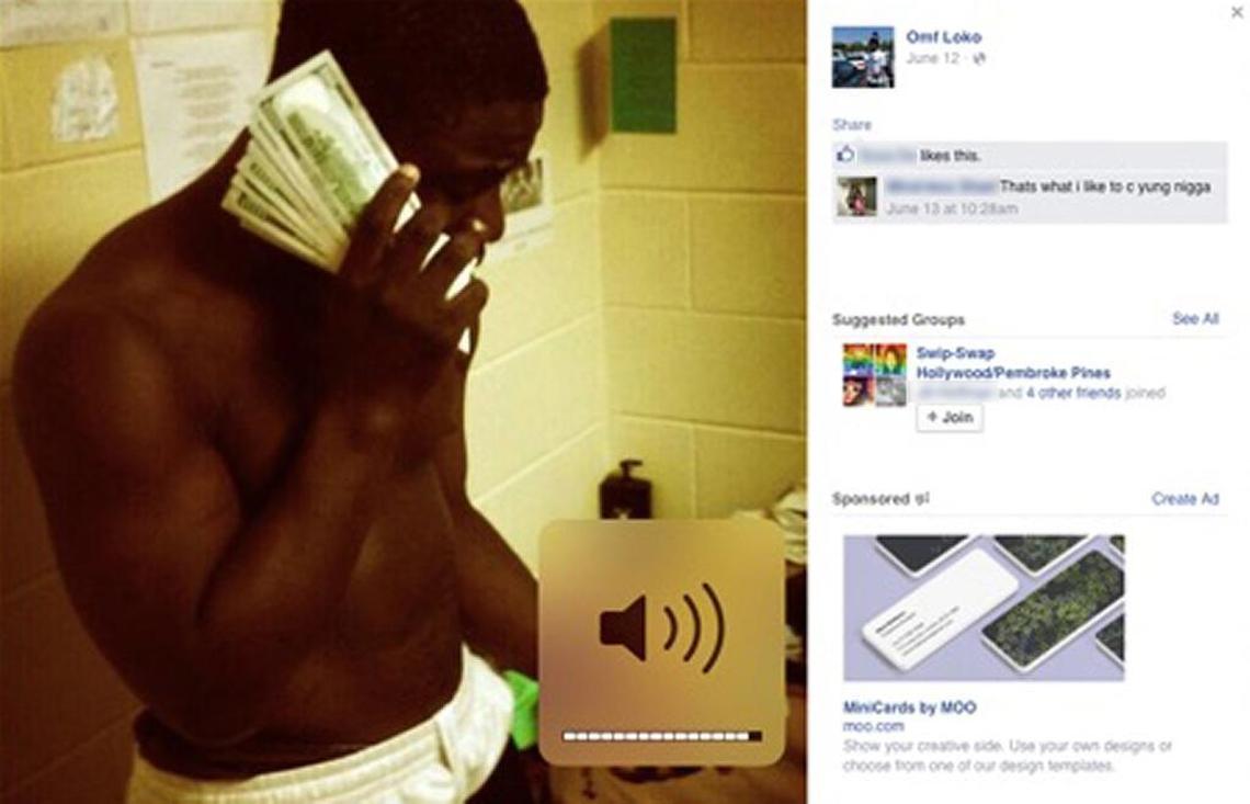 While juvenile justice inspectors were looking into allegations that workers staged fights in June 2015, they discovered photos — like this one — of detainees wielding wads of cash or flashing gang signs.