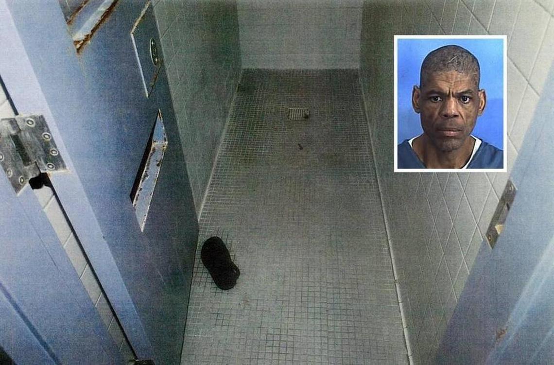 The state attorney’s office said Darren Rainey’s feet would have been burned had the water in the prison shower been excessively hot. But a photo of the stall shoes a flipflop, indicating he wasn’t barefoot.