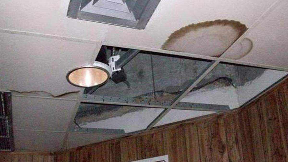 
Water damage at Lancaster Correctional Institution.
