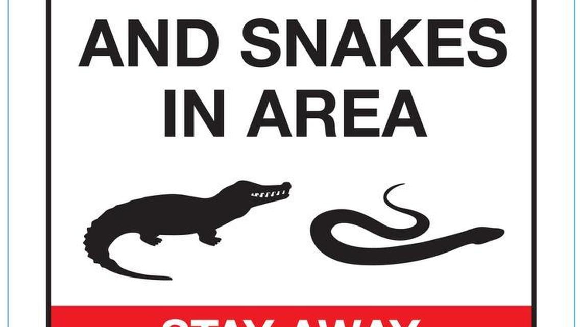 Walt Disney World is installing this sign at its resort beach locations.