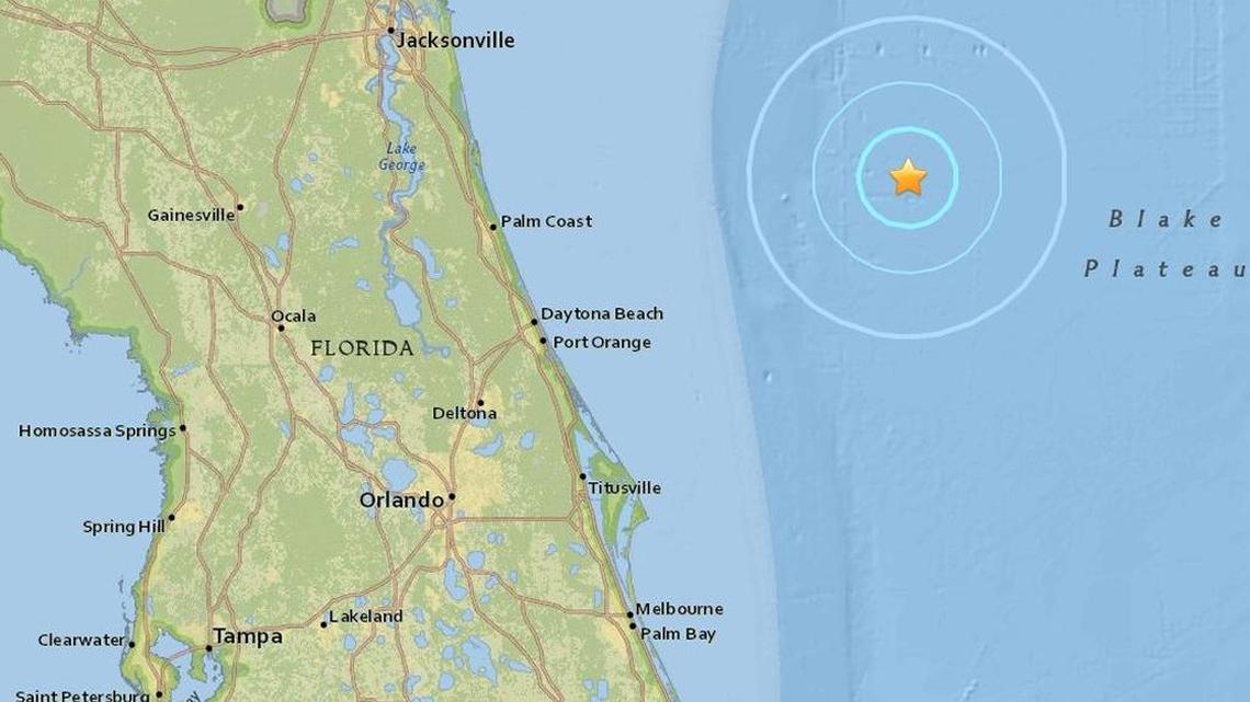 A 3.7 magnitude earthquake hit off the east coast of Florida on Saturday afternoon.
