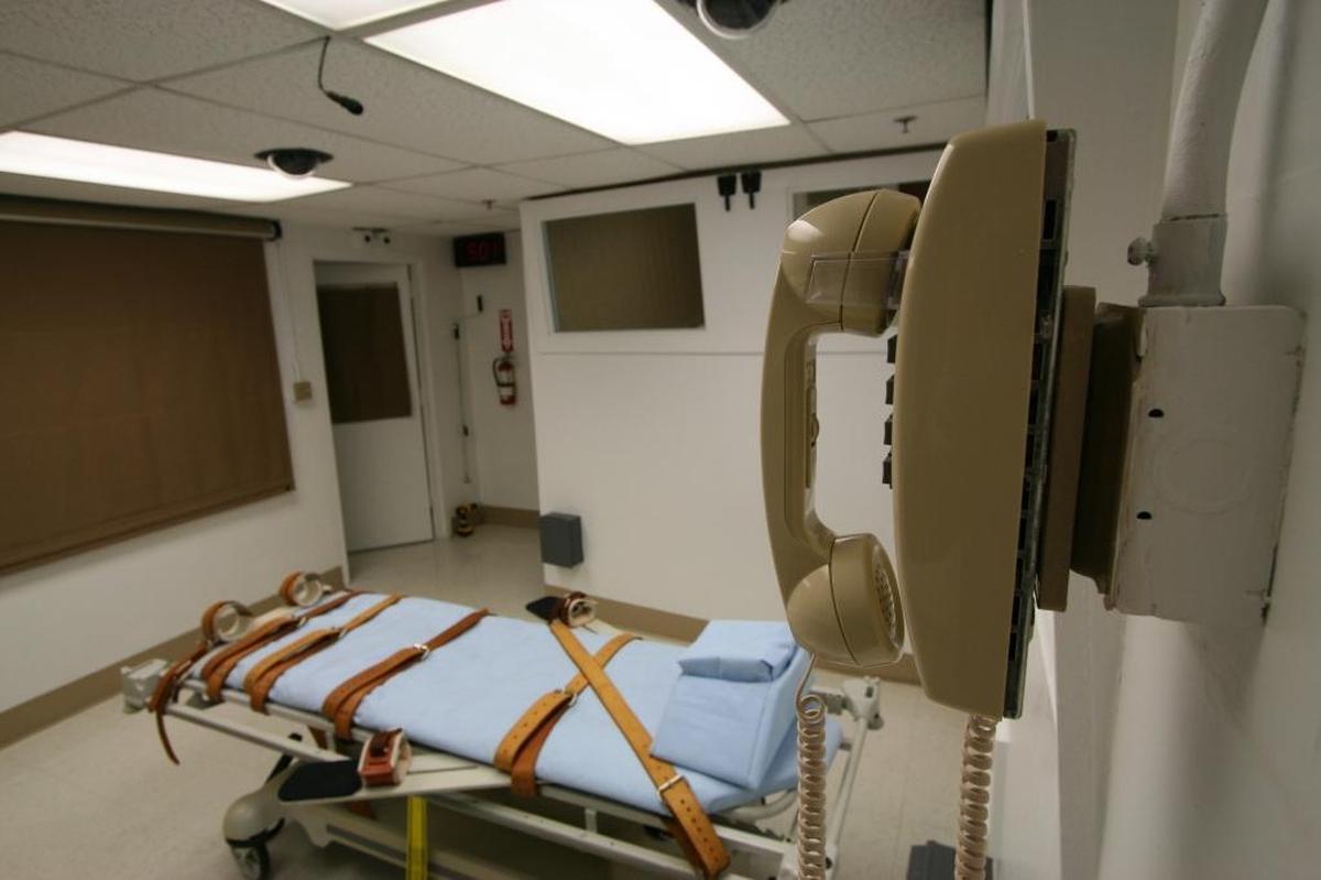 The death chamber at the Florida State Prison in Starke.
