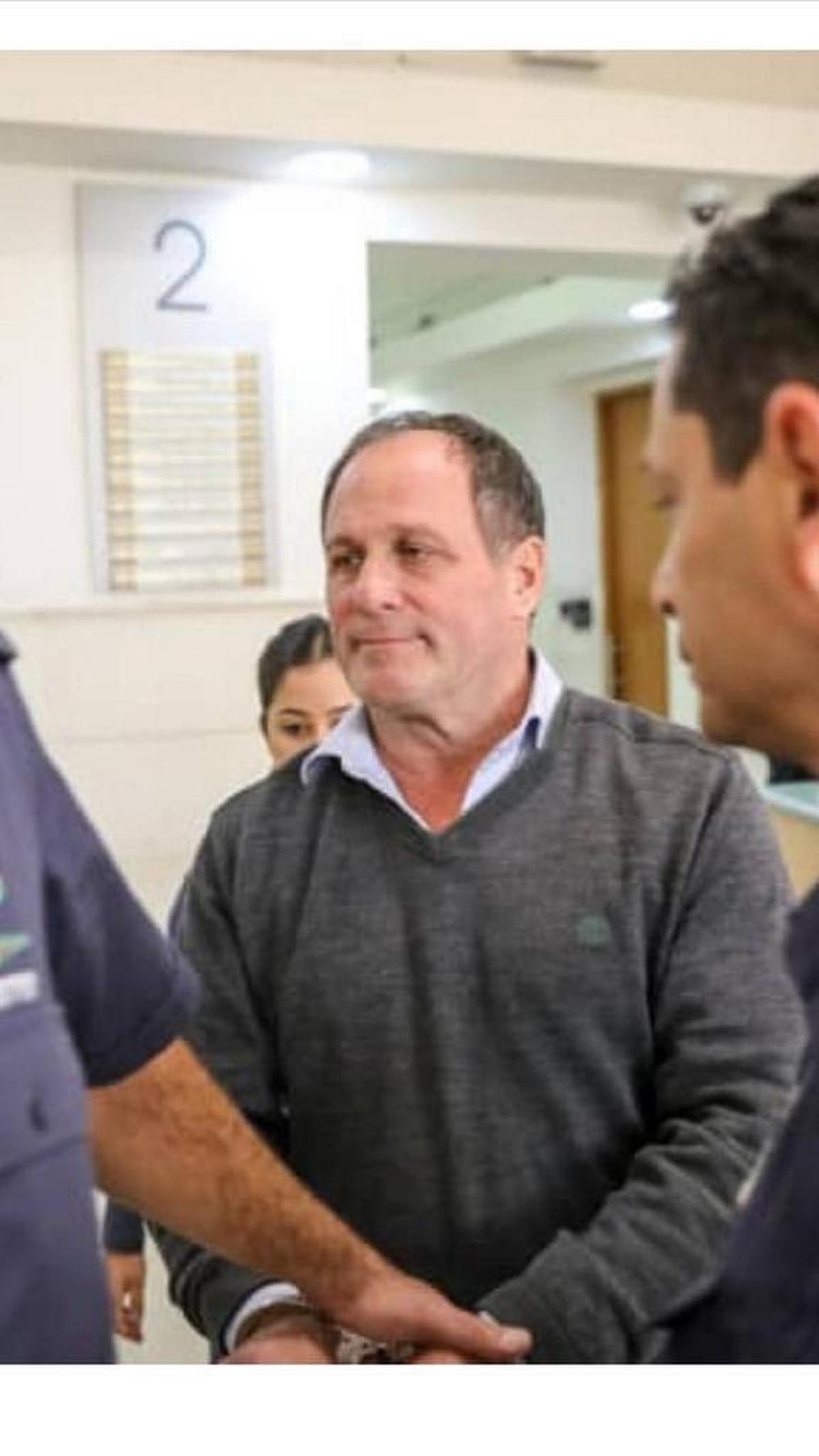 Thomas Gross is arrested on Sunday, Dec. 10, 2017, by Israeli police.