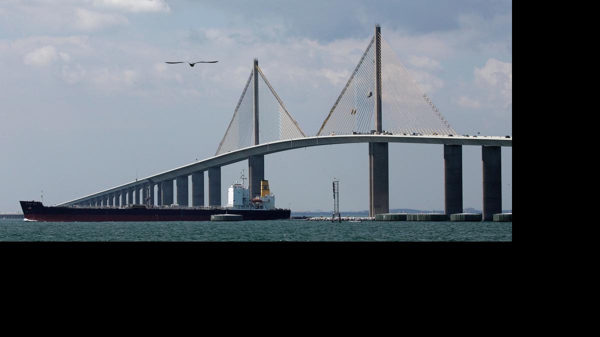 
Sunshine Skyway linking Manatee and St. Petersberg.

