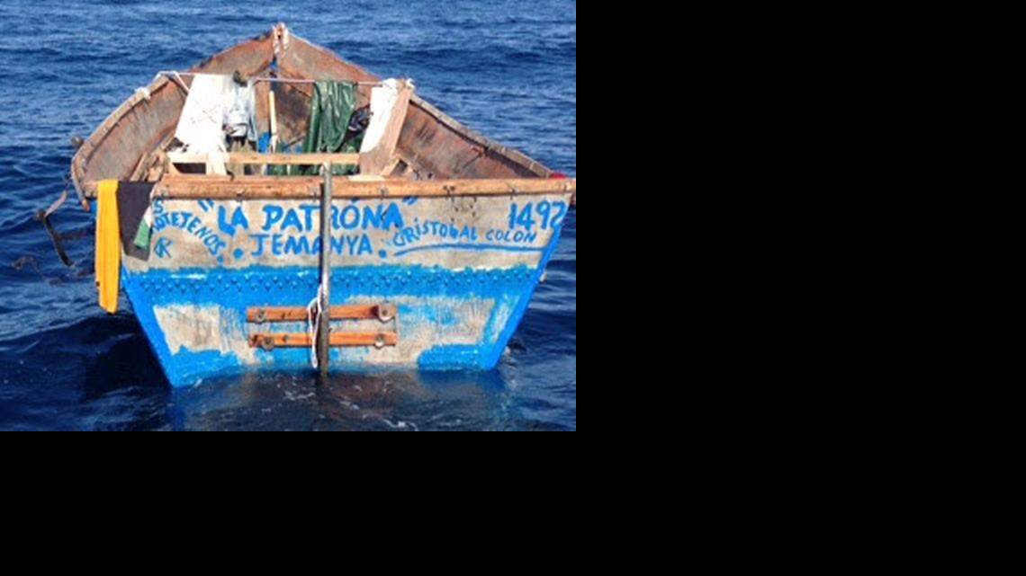 
A boat suspected of carrying 33 migrants floats seven miles east of Boca Inlet. The boat apparently took on water and the migrants jumped into the ocean where they were rescued. 
