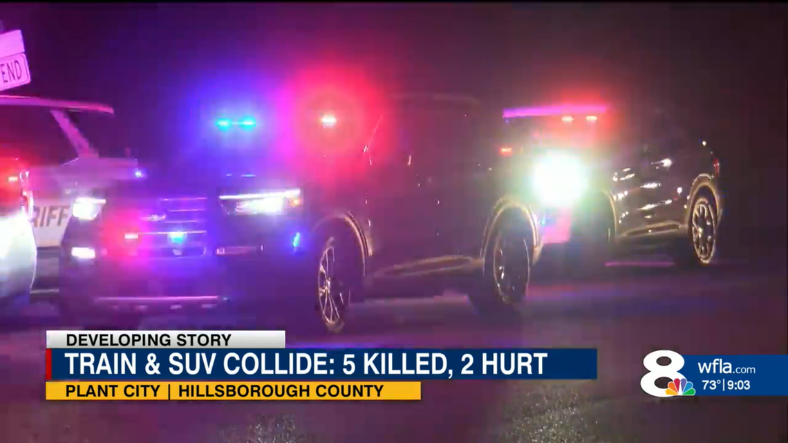 Six people are dead after police say a freight train collided with the SUV they were riding in.