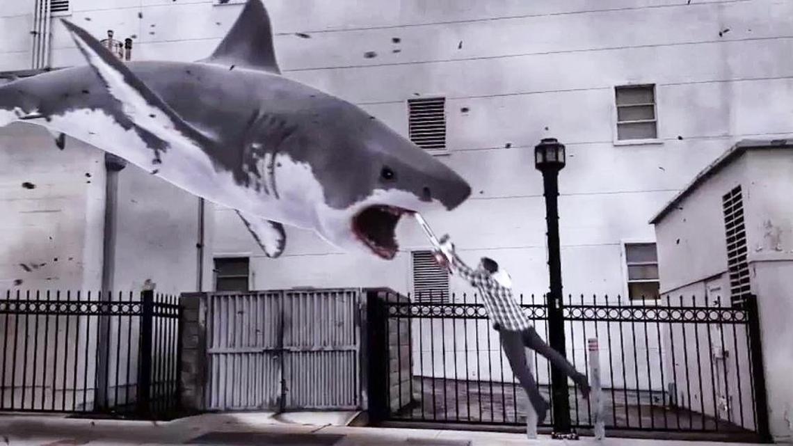 An image from the popular “Sharknado” series on the SyFy network in 2013. Florida’s Volusia County led the world in shark bites in 2017, according to researchers. But the county, near Daytona Beach, is no sharknado.