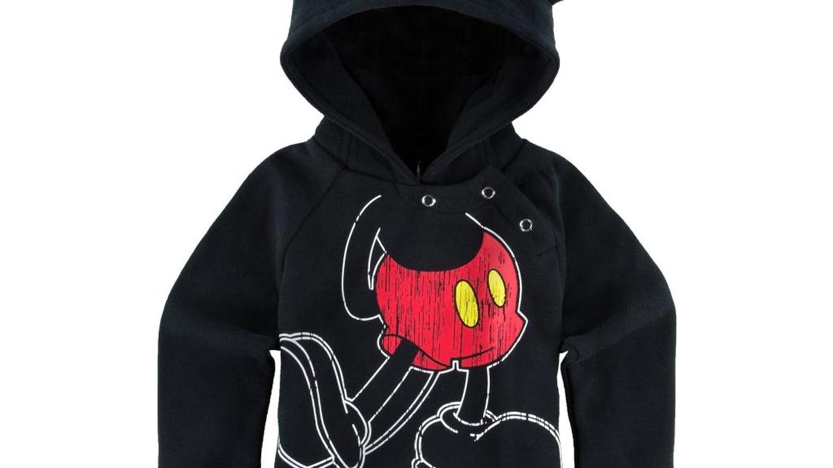 The recalled Mickey Mouse baby hoodie