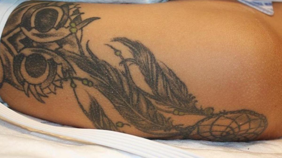 One of three tattoos that Orange County sheriff’s deputies used to identify Marie D. Guth, 29, who was shot and found lying on the side of the road near Orlando on Sunday morning.