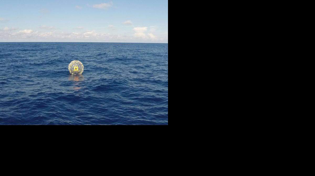 
This October 4, 2014 US Coast Guard handout photo shows the Coast Guard Cutter Bernard C. Webber arriving on scene off the coast of Miami to respond to a report of a man aboard an inflatable hydro bubble who needed assistance.
