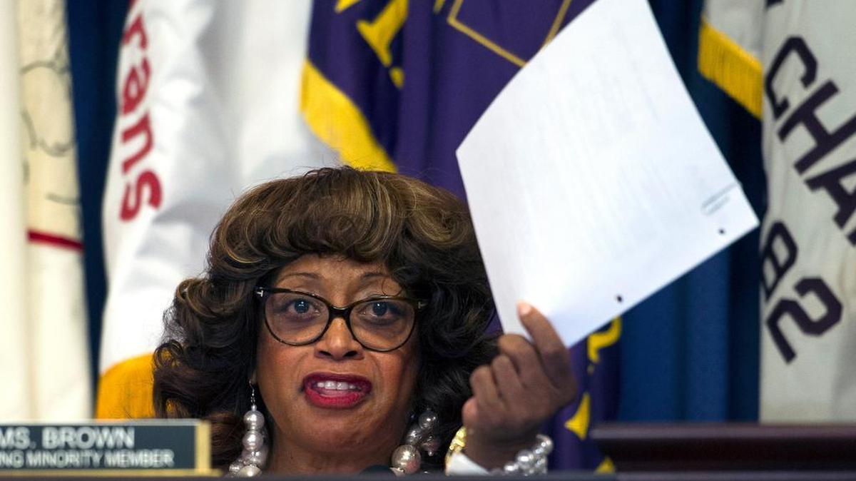 
Corrine Brown, D-Jacksonville, at a House Veterans Affairs Committee hearing in July. She appeared in the Florida Capitol on Thursday, Aug. 13, to try to persuade legislators not to radically change the boundaries of her district, which was constructed in 1992 to favor African-American voters. 
