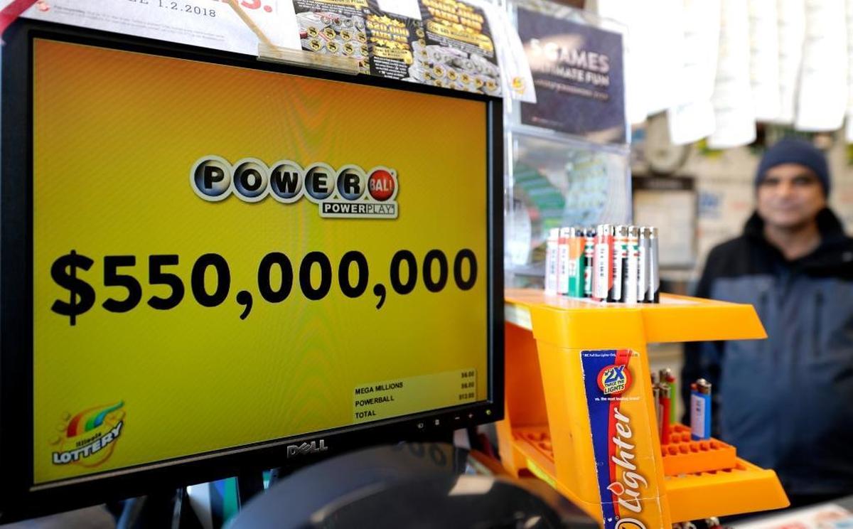 A Powerball lottery sign displays the lottery prizes at a convenience store Thursday, Jan. 4, 2018, in Chicago. The prize estimate by Saturday morning grew to $570 million, making it potentially one of the Top 10 largest prizes in the nation.