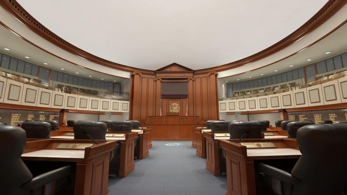 Architect's rendering of the new Florida Senate chamber.