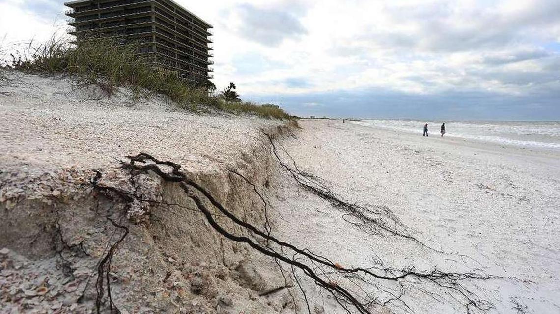 Beach erosion on Treasure Island