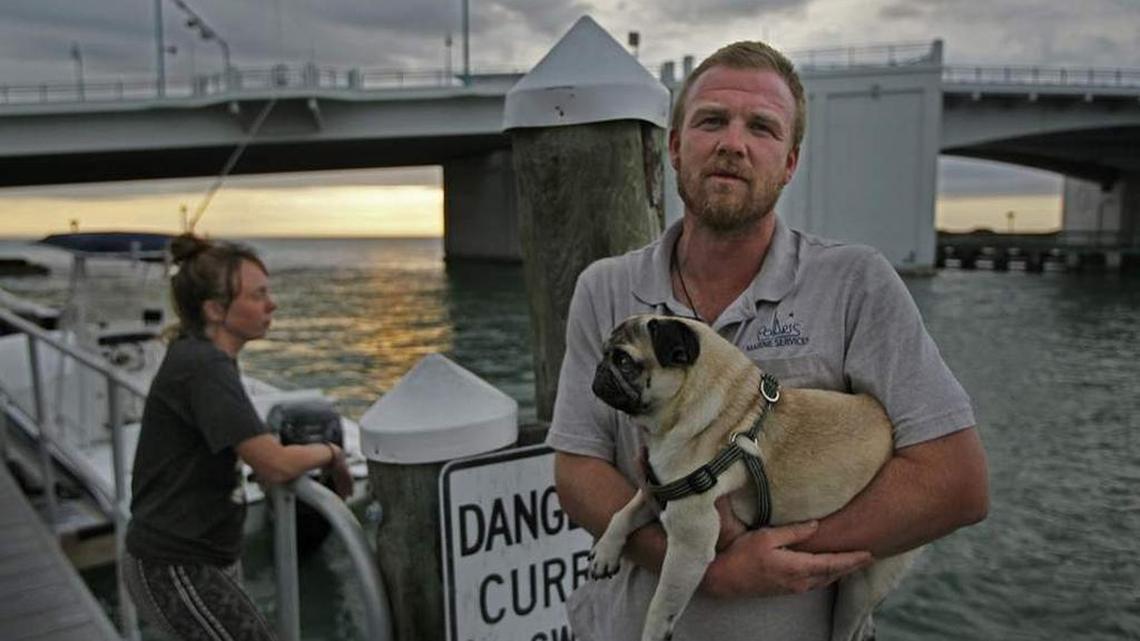 Tanner Broadwell, 26, and Nikki Walsh, 24, sold everything they had in Colorado, bought an old sailboat and set out to sail around the Caribbean with their 2-year-old Pug, Remy. Their boat sank Feb. 7 at John's Pass