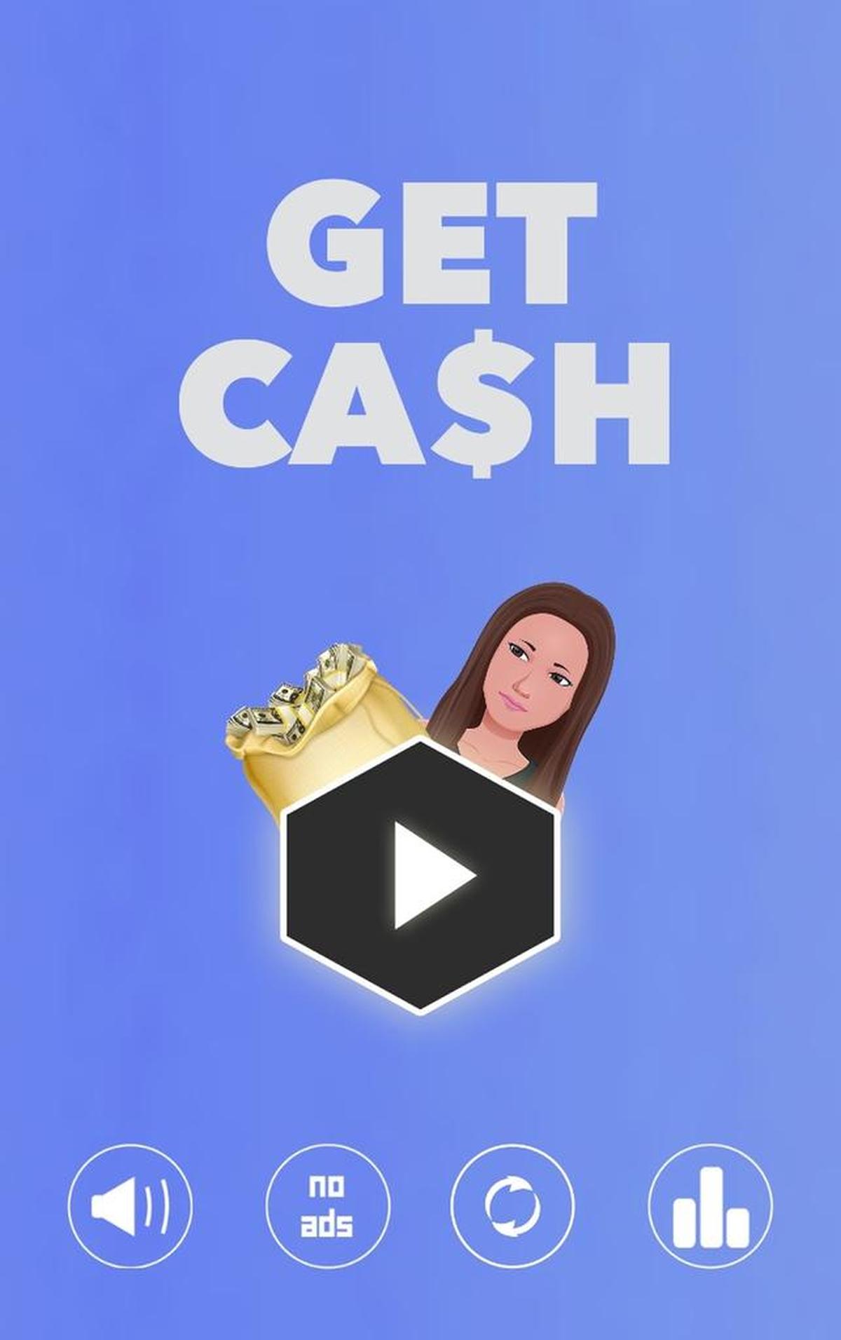 A screen shot of the “Cash Me Outside” game that is the subject of a trademark infringement lawsuit.
