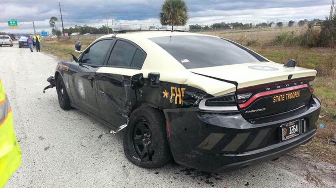 Florida man slams into marked patrol car — on purpose, FHP says | Miami ...