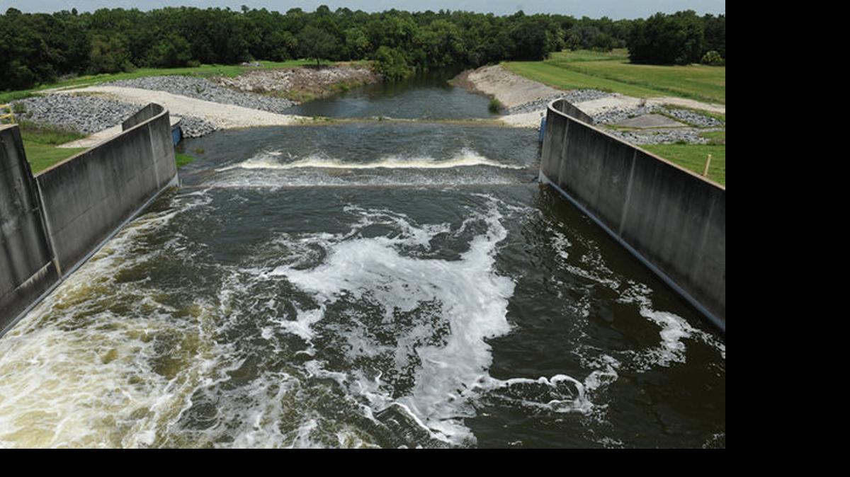 
Water from Lake Manatee flows from the gates of the dam into the spillway at the Manatee County Water Treatment Plant. Officials at the plant have developed a new way to treat water for taste and odor using carbon granules and naturally occurring bacteria.


