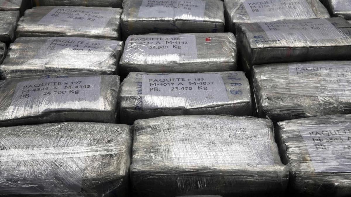 Blocks of seized cocaine in a 2014 file photo