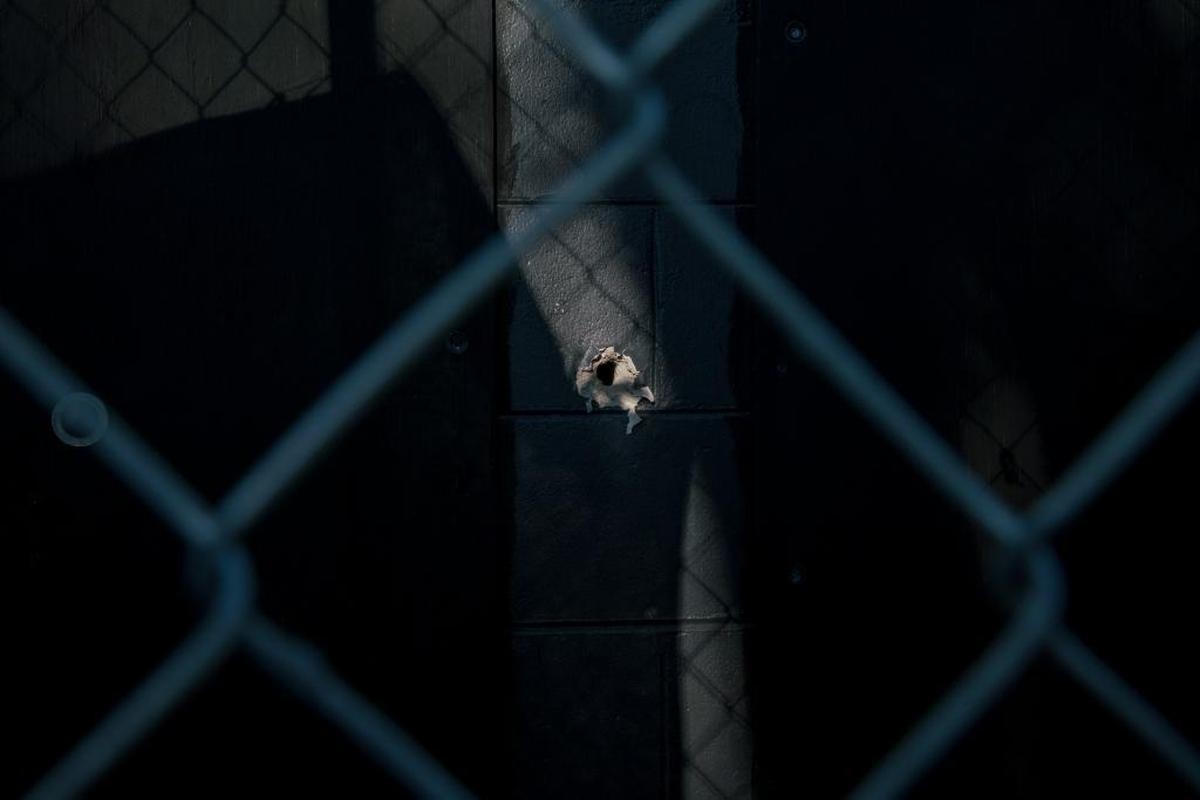 Bullet holes are clearly visible in the back wall behind Pulse nightclub, where Orlando Police Department SWAT members used explosives and a hail of bullets to break in and kill the shooter.