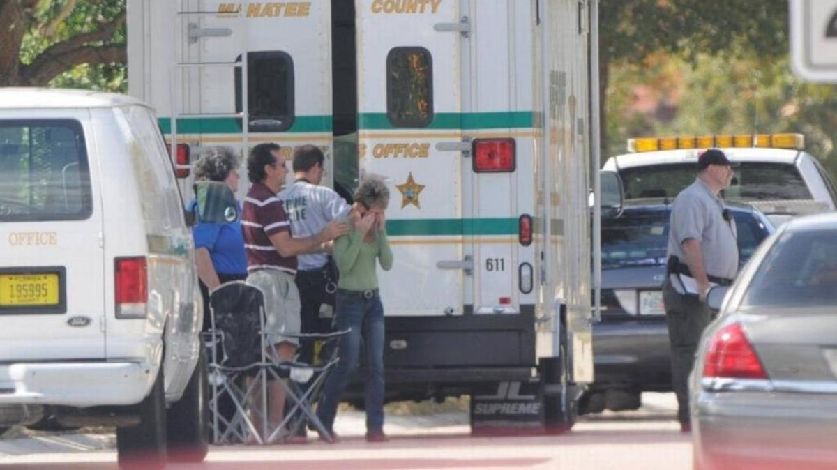 Loved ones comfort each other after learning Ina Gross was found dead in Lakewood Ranch.