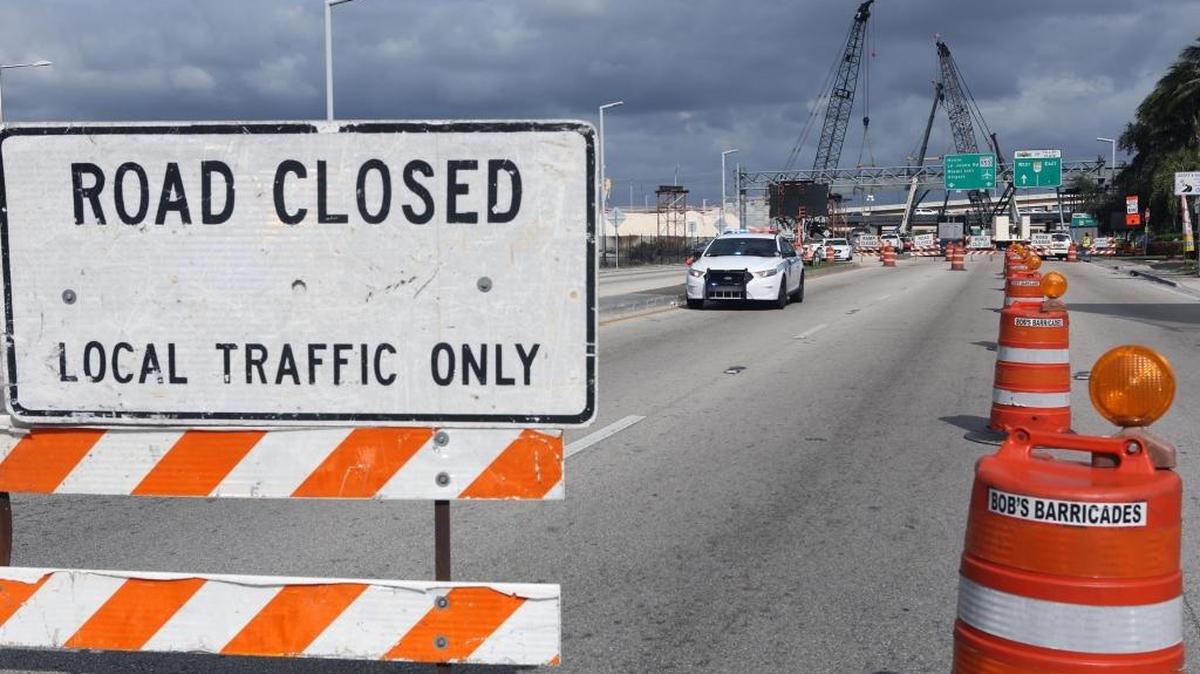 General view of construction on LeJeune Road between 11th and 14th Street on Saturday, Jan. 20, 2018, during construction projects.