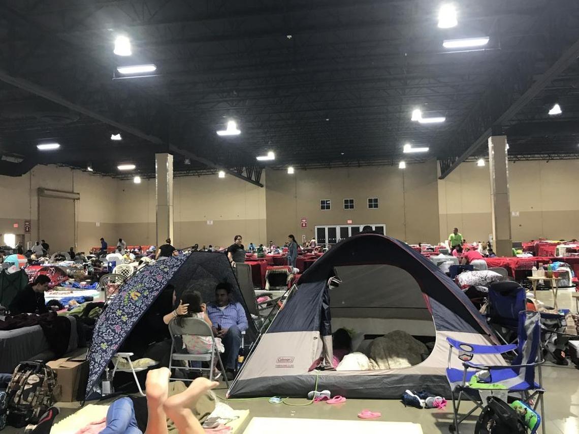 Laura and Brayan Correa of Kendall checked into the Tamiami Park shelter on Friday. They purchased a tent the same morning so they could be more comfortable.