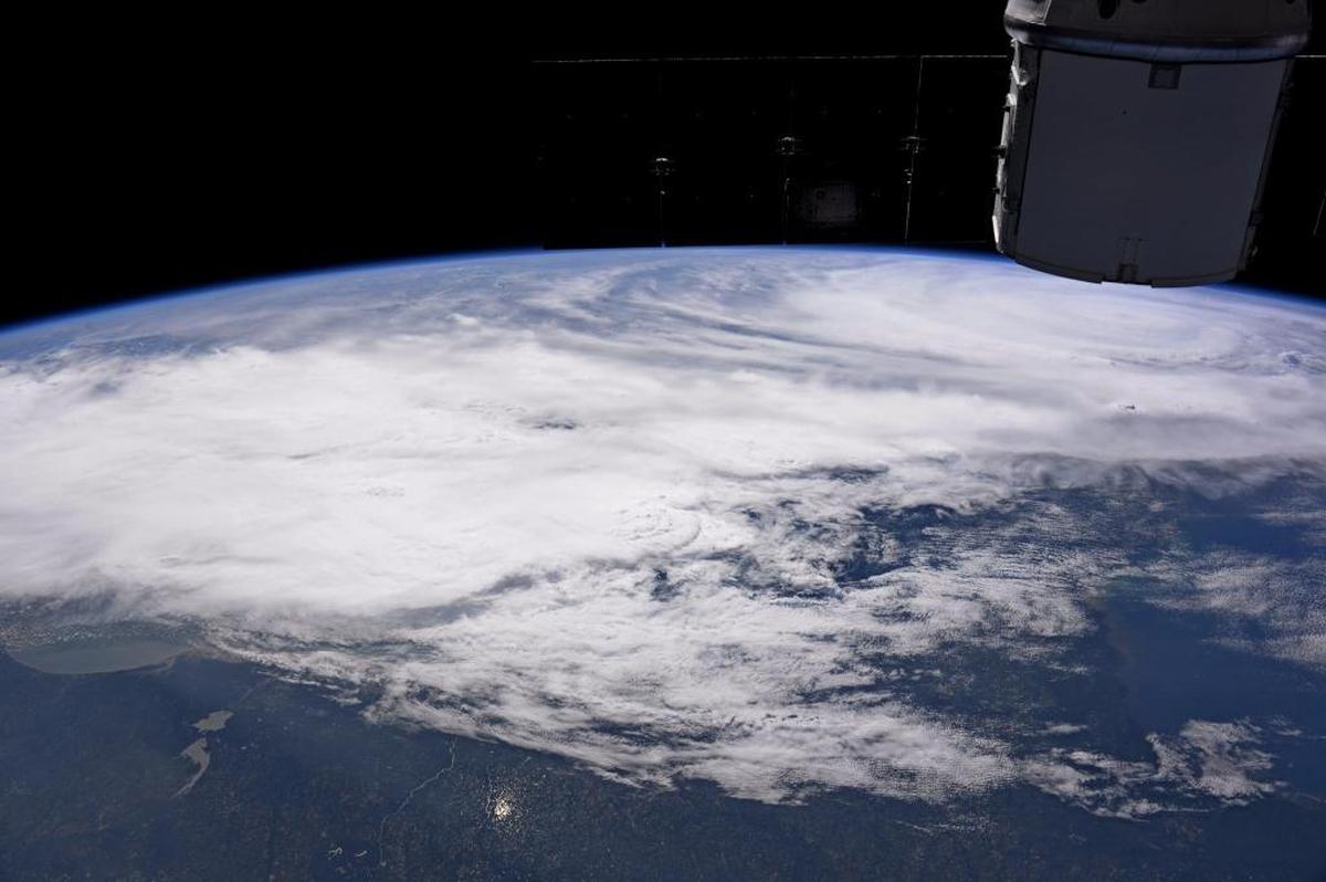 Hurricanes Irma and Jose seen from the International Space Station