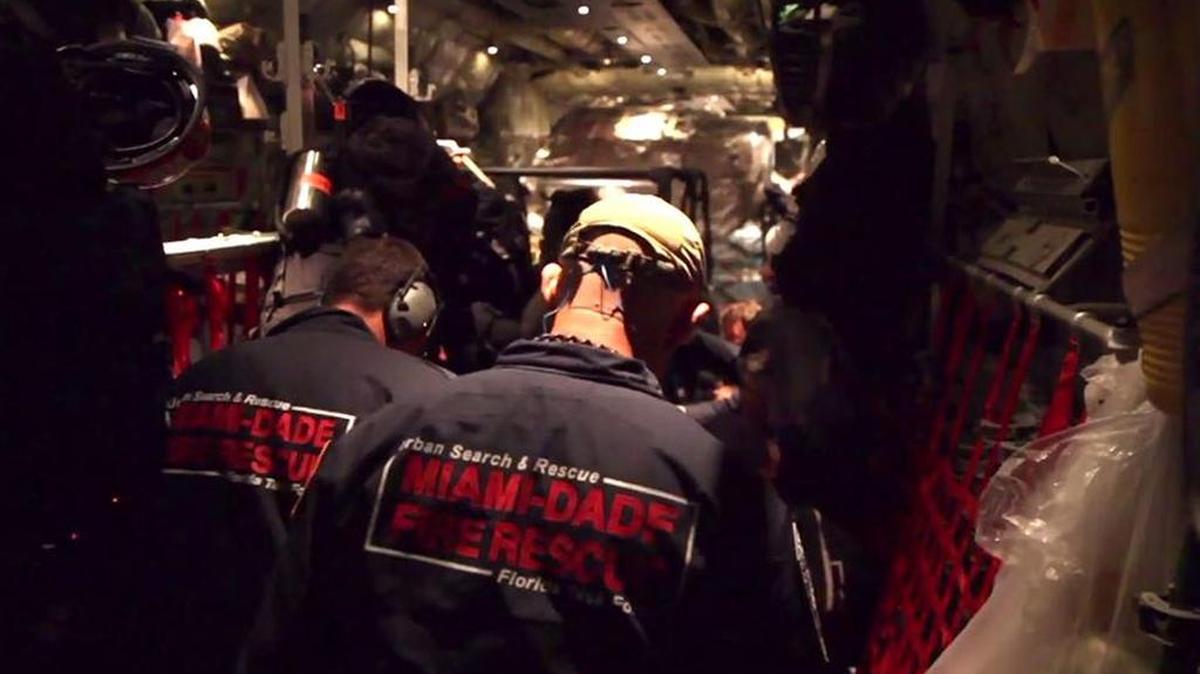 Some members of the Miami-Dade County Fire Rescue were deployed Tuesday to Puerto Rico ahead of Hurricane Maria.