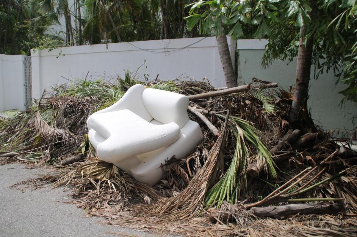 Furniture is trash and shouldn't be deposited on piles of post-Irma debris.