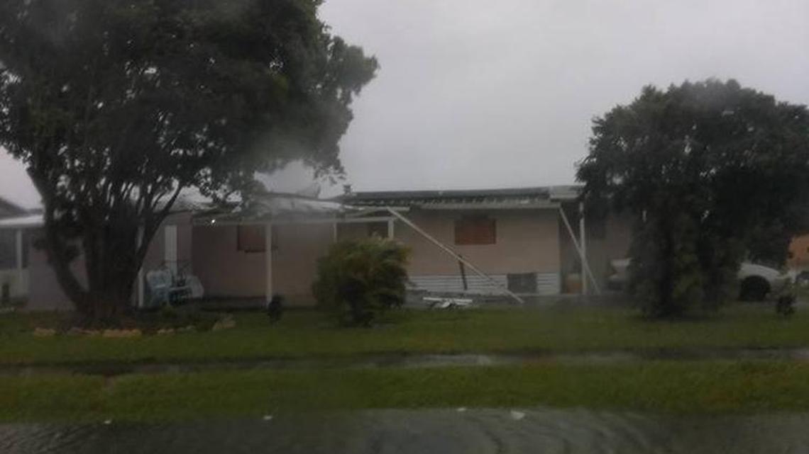 As Hurricane Irma made landfall in Key West, roofs were being ripped from trailer homes at Li'l Abner mobile home park near Southwest114th Avenue and West Flagler Street in West Miami-Dade County.