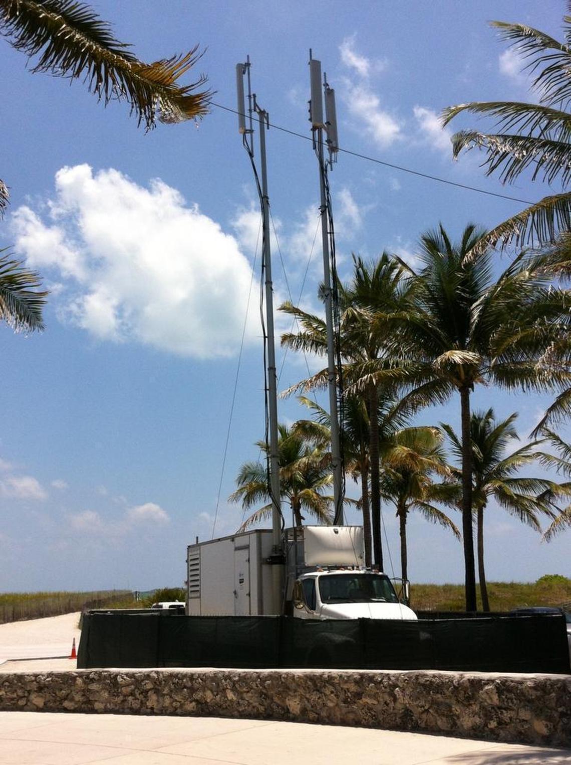 AT&T has COWs (Cell on Wheels) at the ready to deploy after a natural disaster.