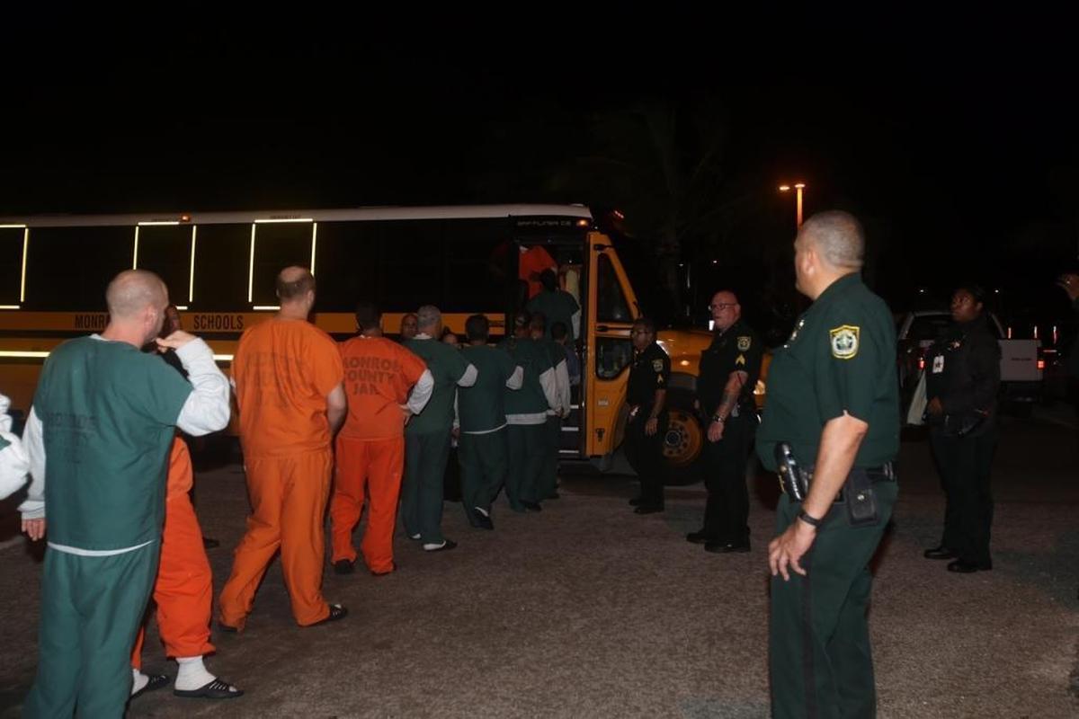Monroe County evacuated its main jail on Stock Island Friday night as powerful Hurricane Irma approaches the vulnerable Florida Keys.