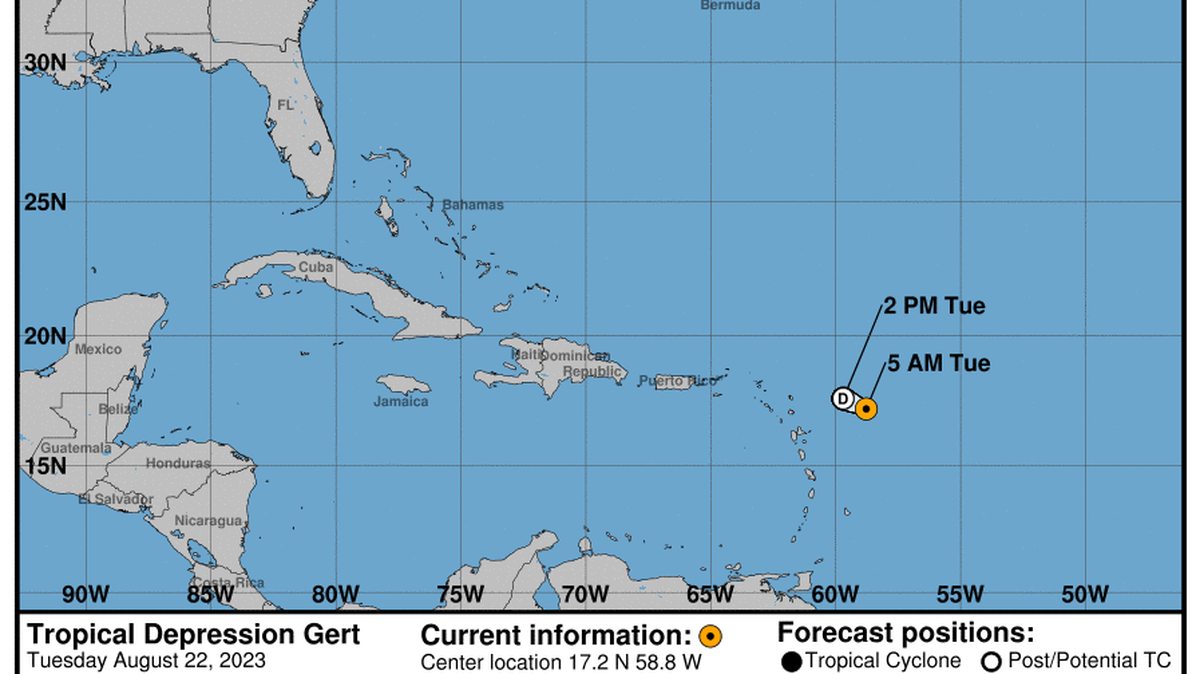 This graphic created by the National Weather Service/NCEP Weather Prediction Center (WPC) shows the projected path.
NATIONAL HURRICANE CENTER