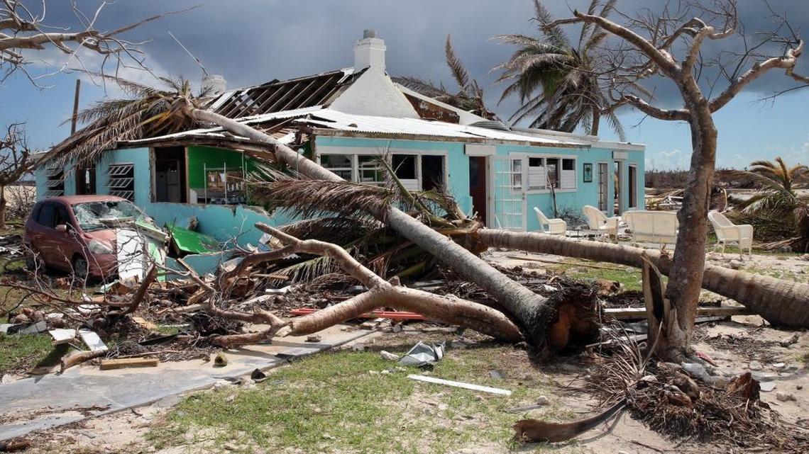 Hurricane Joaquin’s powerful winds left heavy damage across parts of the Bahamas, including this house at Pittstown Point landing on Crooked Island.