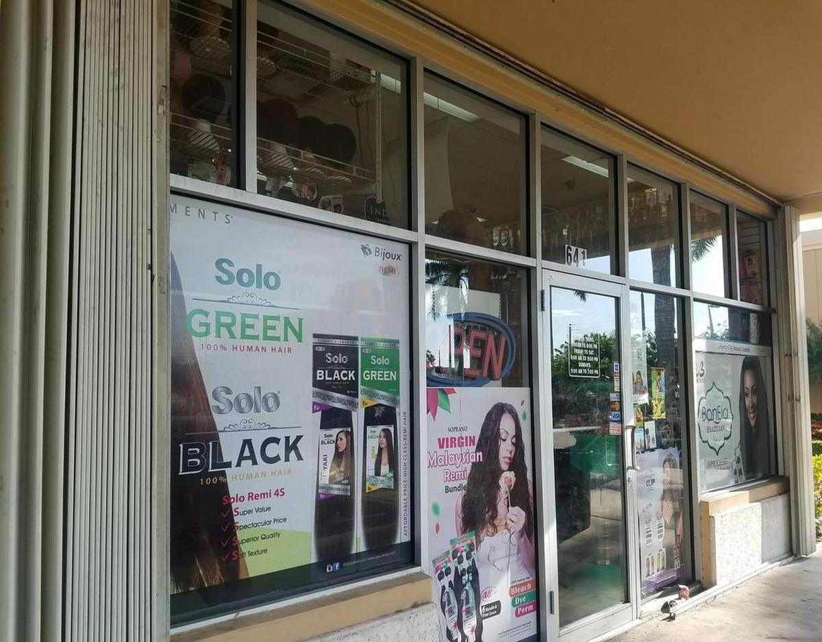 The Liberty City Beauty Supply store. It sits in the same plaza as a store that was robbed during Hurricane Irma.