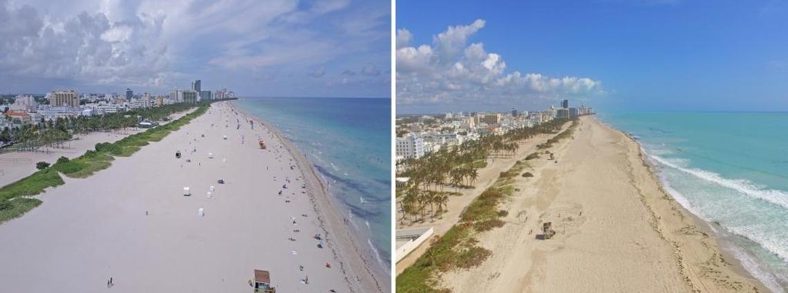 This image shows the erosion that Irma caused in South Beach.
