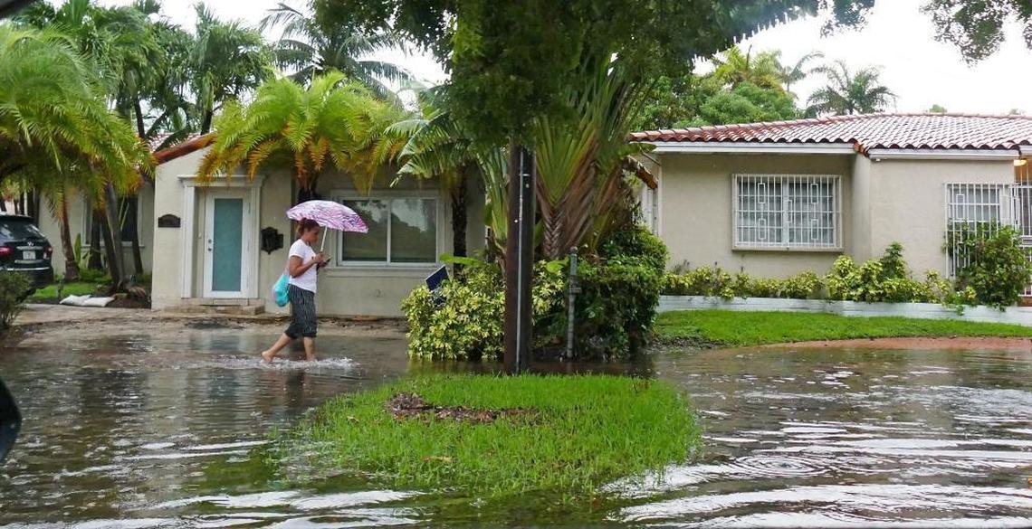 Heavy rain in early August flooded parts of Miami Beach near Alton Road and Michigan Avenue after power was knocked out to a pump.