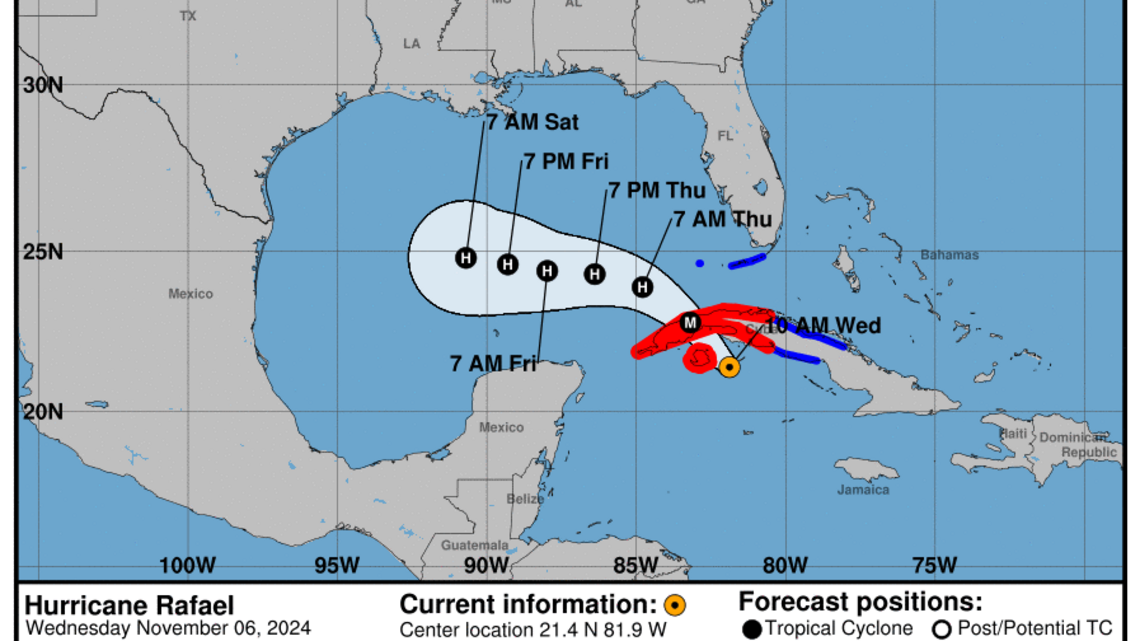 Category 2 Hurricane Rafael path, advisory & warnings | Miami Herald