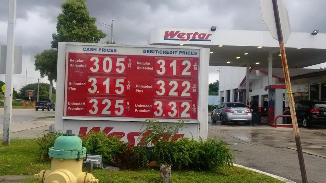 This Hollywood Boulevard gas station jacked up its prices in advance of Hurricane Matthew last October.