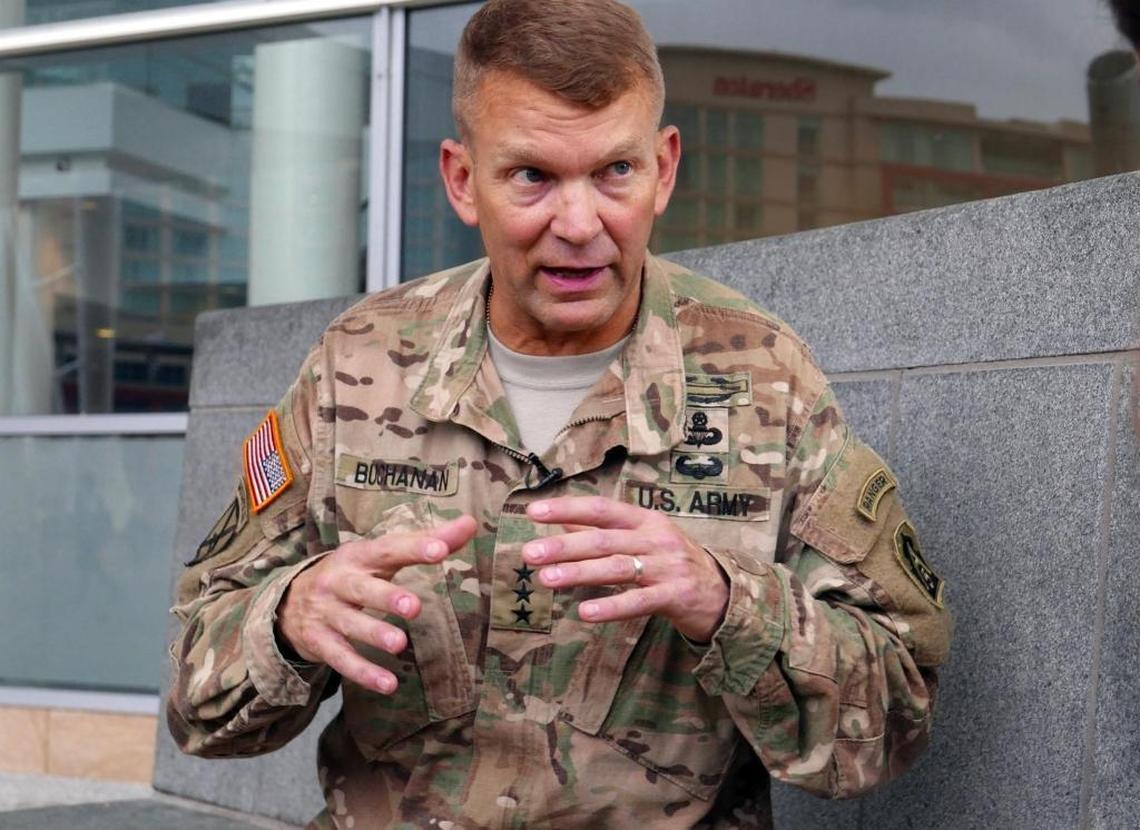 U.S. Army Lt. Gen. Jeffrey Buchanan is overseeing military relief operations in Puerto Rico.