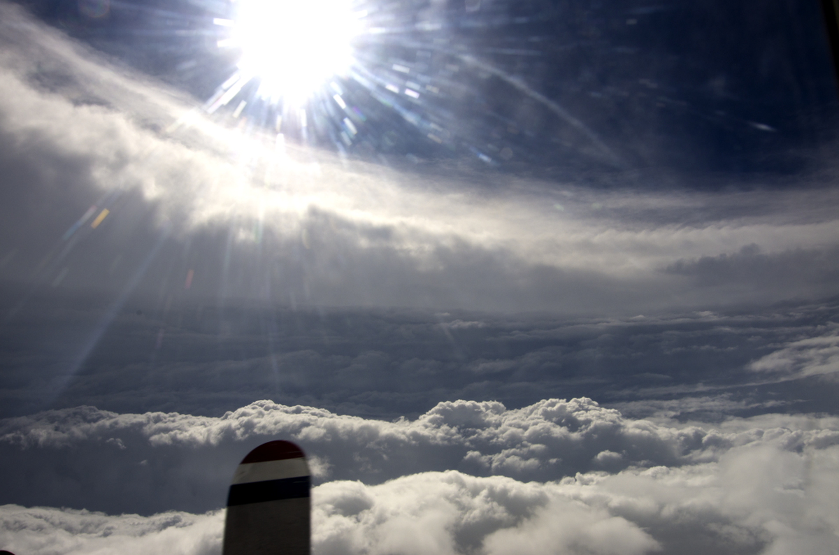 University of Utah hurricane researcher Trey Alvey photographed Hurricane Irma Tuesday morning from the window of NOAA’s hurricane hunter plane.