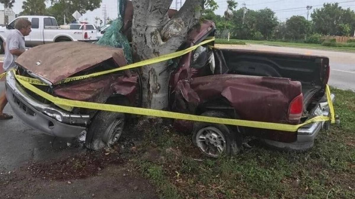 A man died Saturday, Sept. 9, after wrapping his pickup truck around a tree in Marathon. It’s unclear whether this death is one of the two confirmed by state officials.