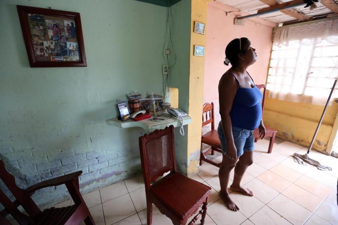 Tamara Valdes, who lives in the coastal town of Cojimar, worries that Irma could still cause damages to her house. The walls and ceilings are still wet and she fears the ceiling, being held up by pieces of wood from the inside, could fall in.